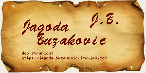 Jagoda Buzaković vizit kartica